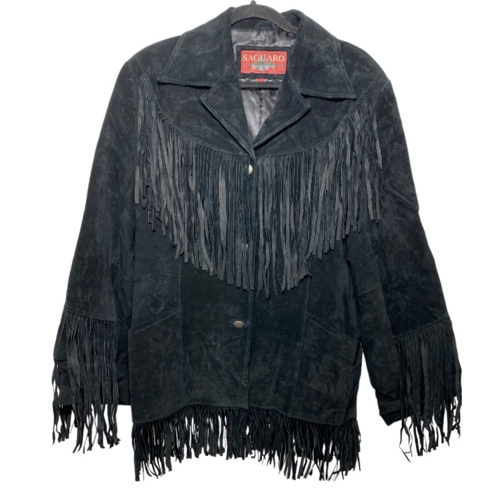 Vintage Saguaro West Fringe Suede Western Jacket